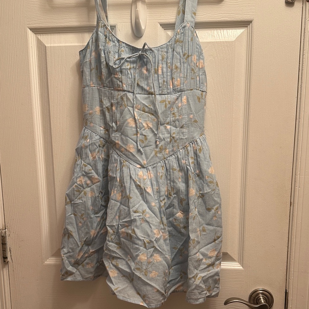 American Eagle Outfitters Light Blue Floral Dress
